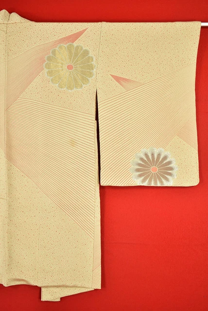 Vintage Japanese Kimono Silk Antique BORO HAORI Kusakizome Woven/A416/875 2