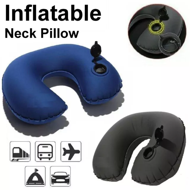 Travel Pillow Press Type Inflatable Neck Pillow U Shaped Car Flight Head Rest