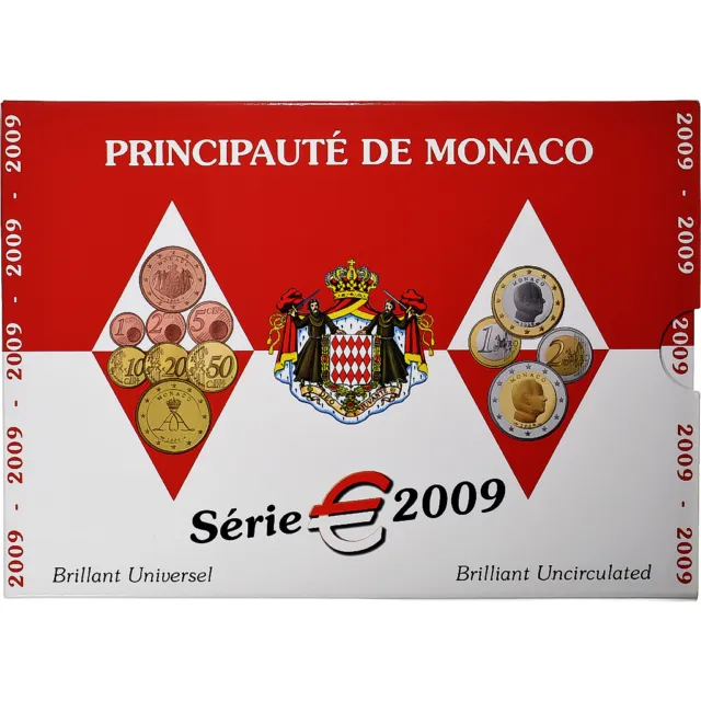 [#1275346] Monaco, Albert II, Coffret 1c. à 2€, BU, 2009, MDP, MS(65-70)