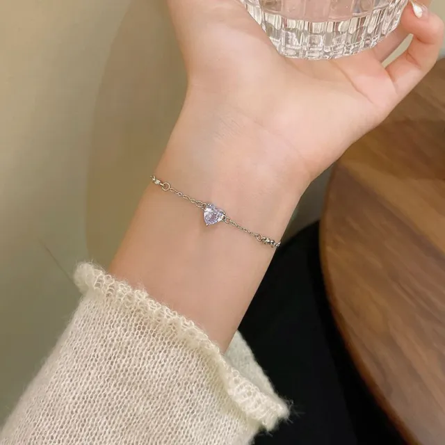 Love Pull Sparkling Adjustable Zircon Bracelets For Women Fashion Retro Jewelry