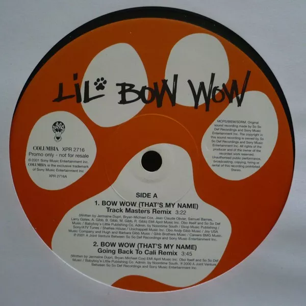 Lil' Bow Wow - Bow Wow (That's My Name) (12", Promo) 2