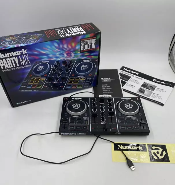 Numark Party Mix DJ Controller with lights, Serato DJ Lite access, UNTESTED