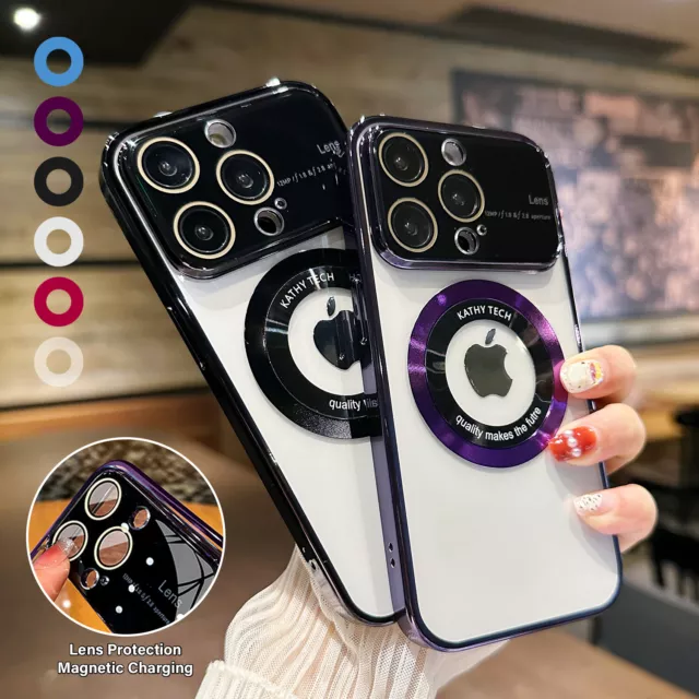 Shockproof Mag Safe Magnetic Lens Protector Case For iPhone 15 Pro Max 14 13 12