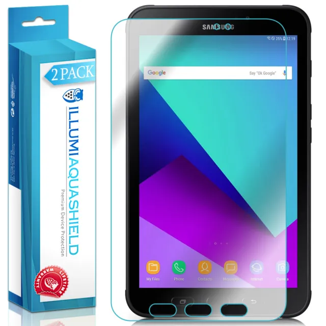 2x iLLumi AquaShield Clear Screen Protector Cover for Galaxy Tab Active 2