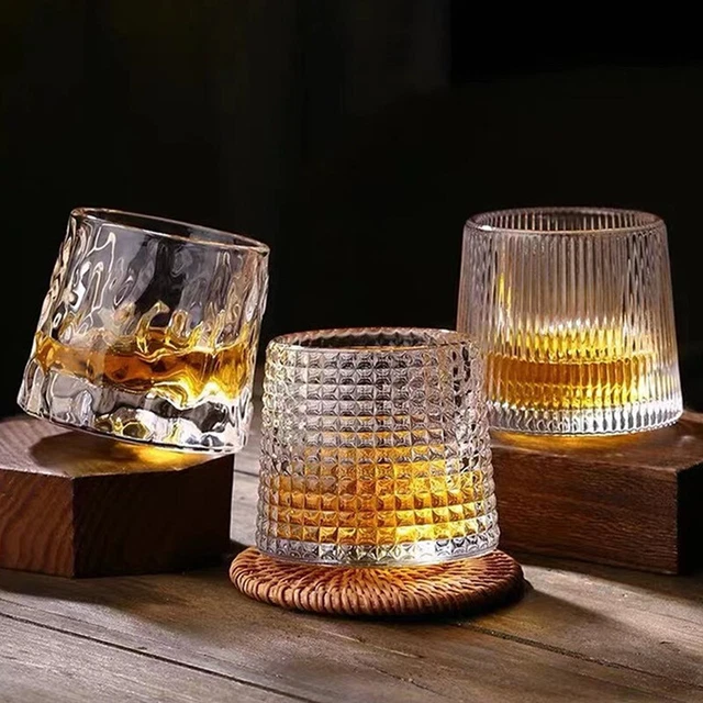 Edo Kiriko Set di 2 bicchieri da succo per birra vino cocktail in vetro tagli