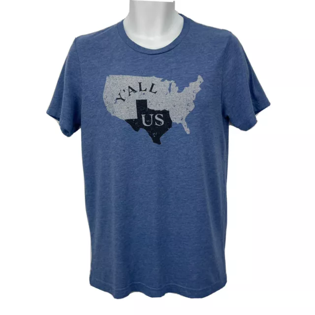 Texas Pride Blue T Shirt / Adult (S) / Small / Bella&Canvas Cotton Blend