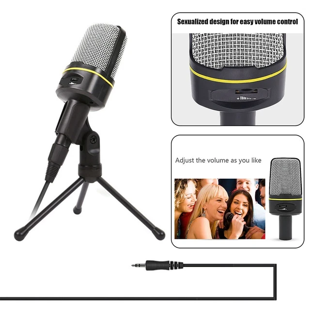 Micrófono Accesorios Micrófono Con Trípode Capacidad de Estudio Tres Pines 3.5mm Conector