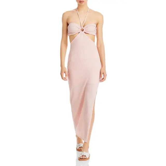 Fore Womens Halter Cut-Out Side Slit Midi Dress BHFO 7029