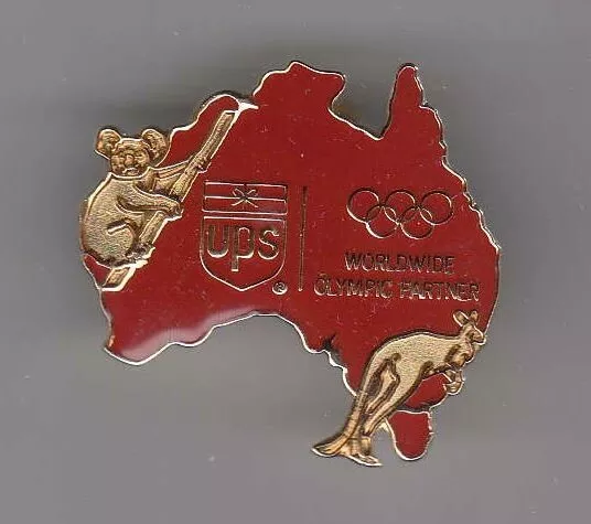 Sydney 2000 Olympics Sponsor Pin -- Ups -- Map Of Australia, Koala, Kangaroo