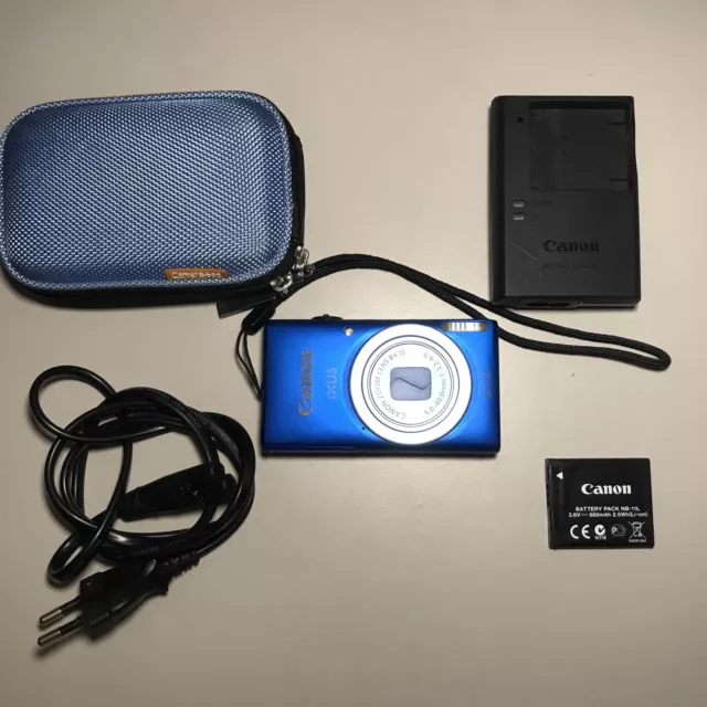 Canon IXUS 132 8x Optical Zoom Digital Camera + Charger Battery Camera Case VGC
