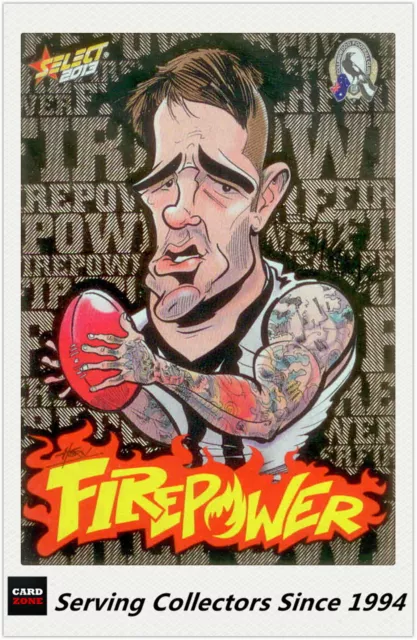 2013 AFL Champions Laserfoil Firepower Caricature FC13 Dane Swan (Collingwood)