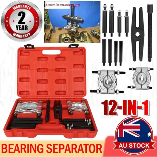 12 IN 1 Bearing Splitter Gear Puller Fly Wheel Separator Set With Box Tool Kit