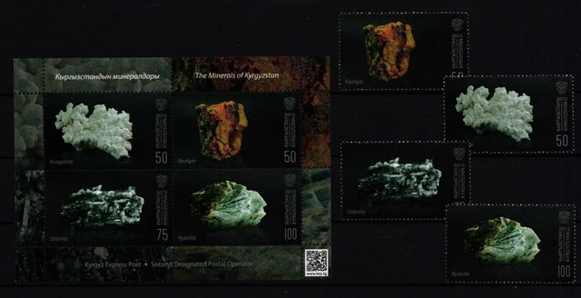 Kirgisien aus Jahrgang 2015 postfrisch Mineralien #GY764