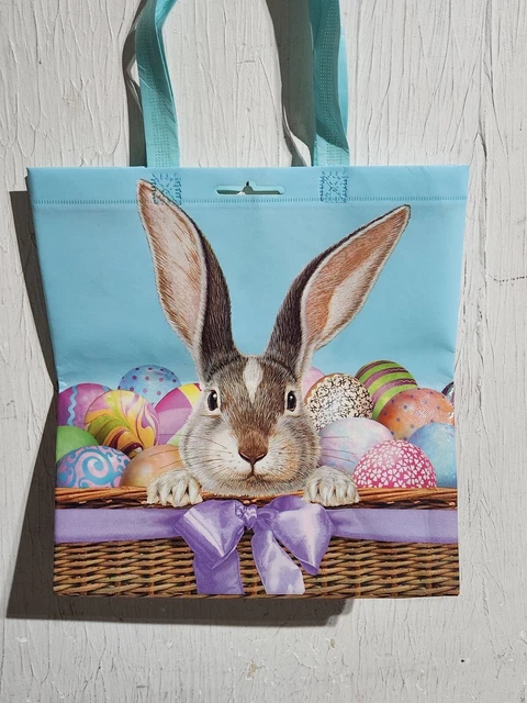 Patty Reed Insta Totes Happy Sacks Bunny in a Basket 2007 Reusable Double Sided