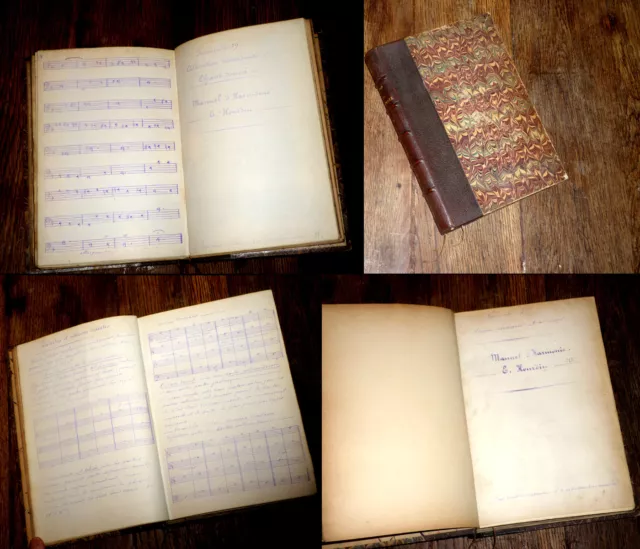 manuel d'harmonie T.1 recueil 40 fascicules ronéotypés et manuscrits E. Hourdin