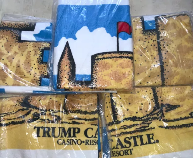 Vintage Trump Castle Casino Resort Atlantic City Beach Towel~New~5 Available