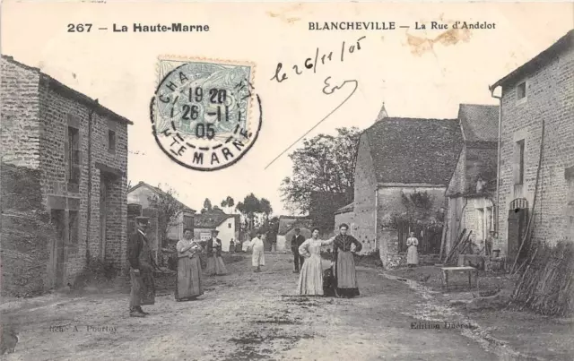 CPA 52 BLANCHEVILLE LA RUE D'ANDELOT (cpa animée)