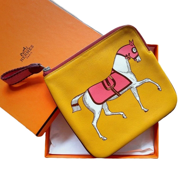NEW HERMES WOMEN Couverture Nouvelle Carre Pocket Pouch Leather