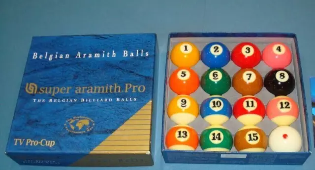 SUPER CRYSTALATE BILLIARD POOL BALLS Made in England $22.00