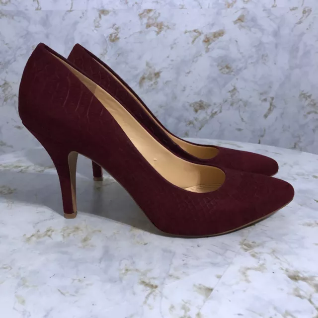 Jessica Simpson Women's Size 9M Shoes Red Brown Comfort Pump Event Career Heels