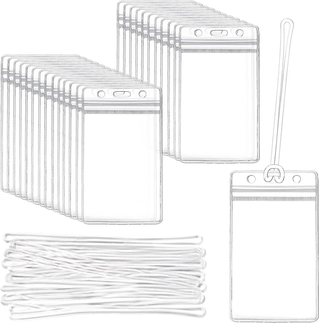 80 Pieces Clear Luggage Tags Bag Tags Holder Plastic Name Tag Holders Identifica