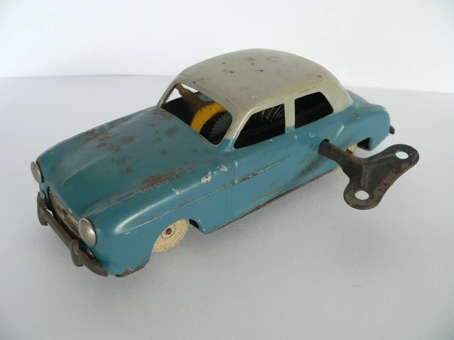Jouet Ancien Spiro - Voiture Mécanique En Tôle - Vintage