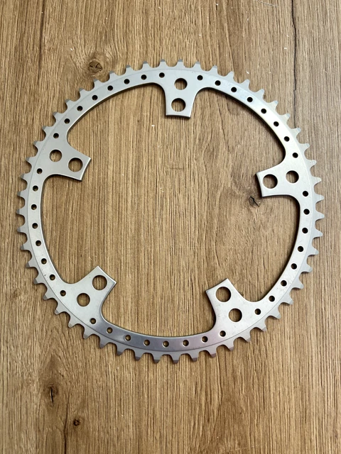 Plateau Sugino Vintage 53 Dents 5 Boulons 130 Mm, Argent, Vélo Route, Japon