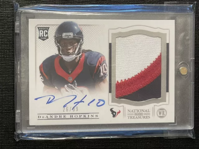 2013 National Treasures Deandre Hopkins #26/99 RC Patch Auto 3-Color RPA