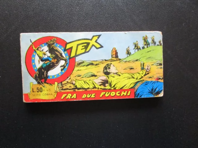 Tex Striscia Serie Cobra 45 Originale Fra Due Fuochi Araldo 1966 !!!