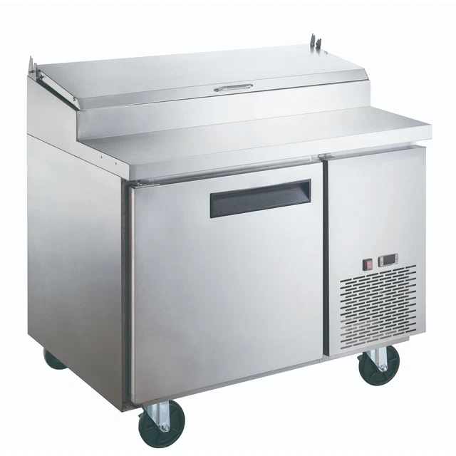 Compass DDPP44-6-S1 Commercial Single Door Pizza Prep Table Refrigerator