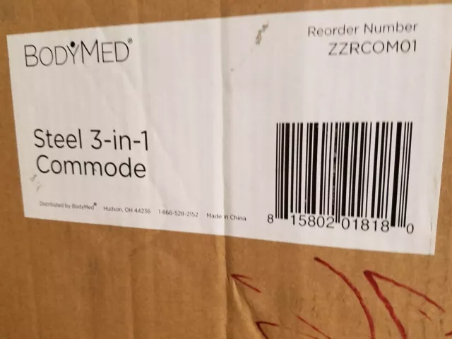 Bodymed ZZRCOM01 Steel 3-In-1 Commode