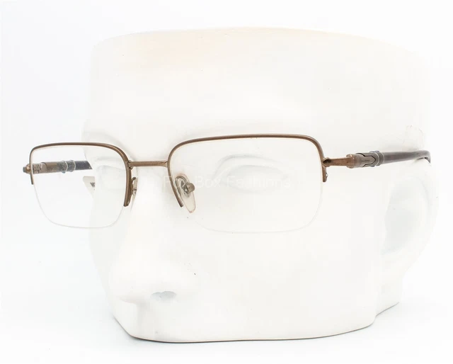 Persol 2415-V 989 Semi Rimless Eyeglasses Glasses Brown 53-19-145