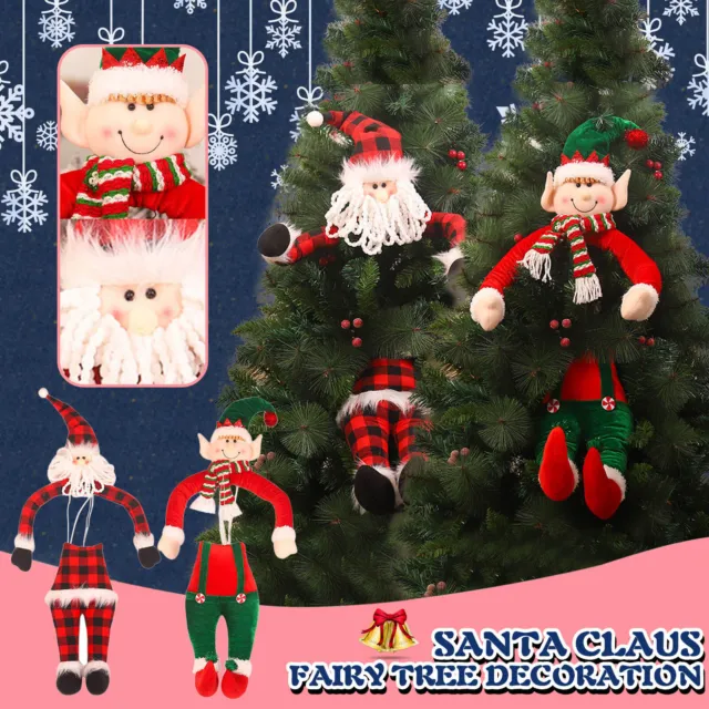 Christmas Hugging Santa Claus Tree Topper- Christmas Tree Topper Santa Claus