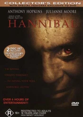 Hannibal Collector's Edition (DVD 2001 2 disc set) Anthony Hopkins Region 4