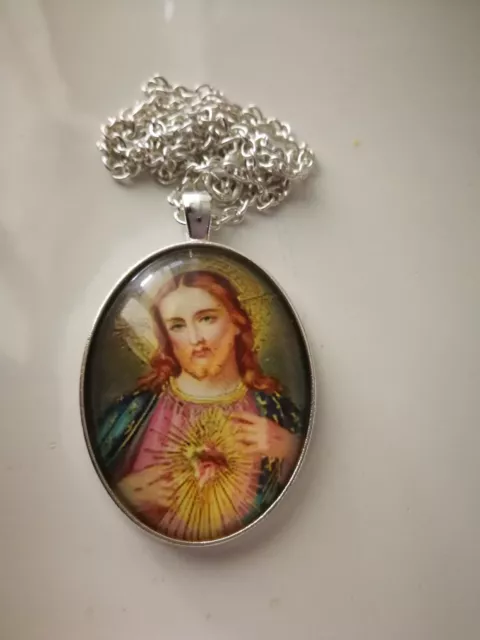 Code 194 Jesus Cabochon Necklace Confirmation Holy Communion Christmas Birthday