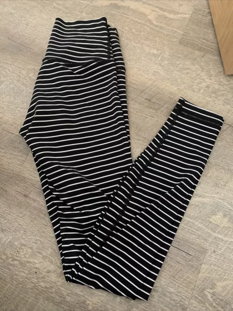 Black and white discount striped lululemon leggings