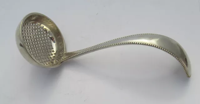 Heavy Gauge 19th C Dutch Silver Sifter Spoon, Date Code 1895