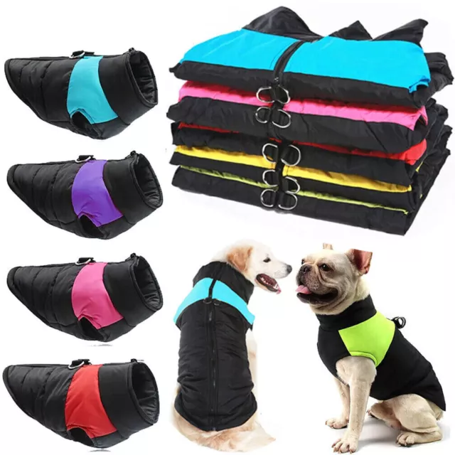 Warm Pet Dog Coats Jacket Outdoor Clothes Waterproof Winter Vest Puppy Coat XMAS