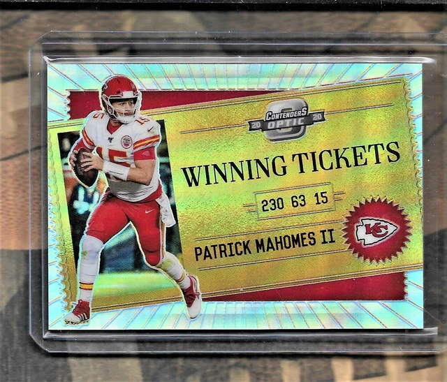 Patrick Mahomes 2020 Contenders Optic Winning Ticket Prizm Card #Wt1