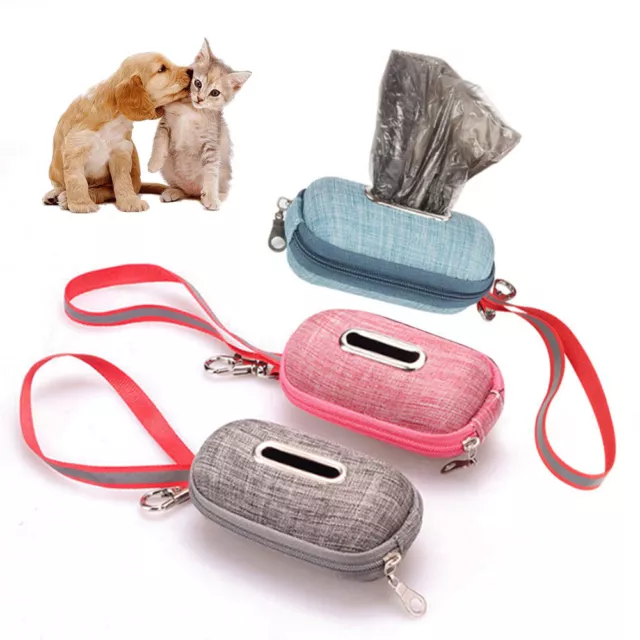 Pet Waste Bone Bag Holder Dog Merde Poo Bag Dispenser Lead Walking Carrying R