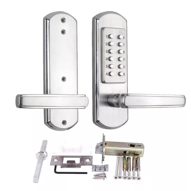 Mechanical Keyless Door Lock Digital Code Entry Combination Keypad Right Handed