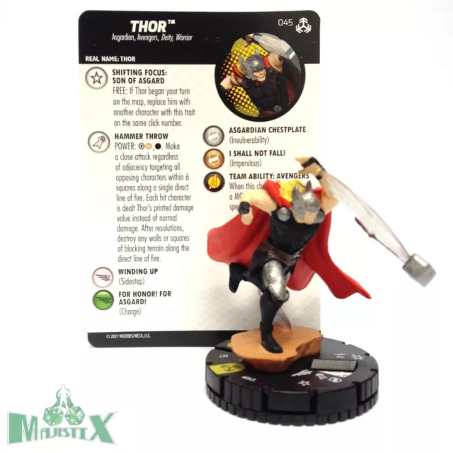 Heroclix Avengers War of the Realms set Thor #045 Super Rare figure w/card!