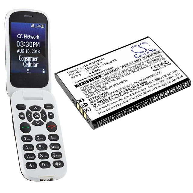 Battery for Doro  SmartEasy 7050 7050 Flip 7070 7060 DFC-0180 7441 / DBS-1350A