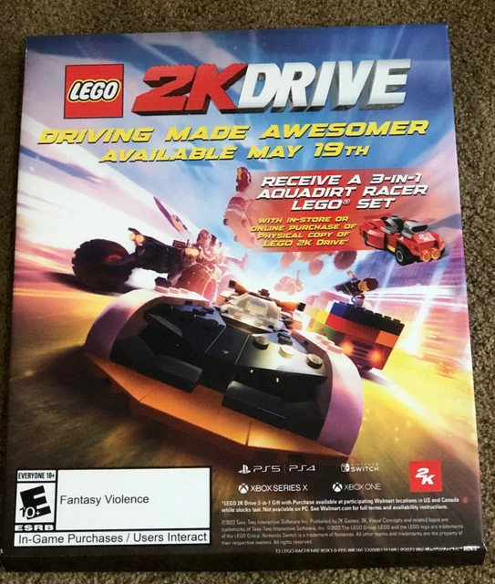 LEGO 2K DRIVE Poster Video Game Store Sign Signage Display Nintendo PS5