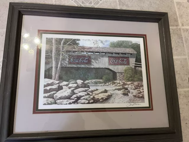 Authentic Jim Harrison Signed Print  Coca Cola Bridge In The Shade