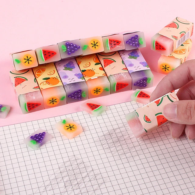 12 piezas borradores para niños sin olor escritura a mano estudiantes papelería oficina