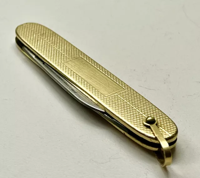 Vintage IMPERIAL PROV. RI  -- 2-Blade GOLD GENTLEMAN'S  Knife  -- Made 1956-1988 2