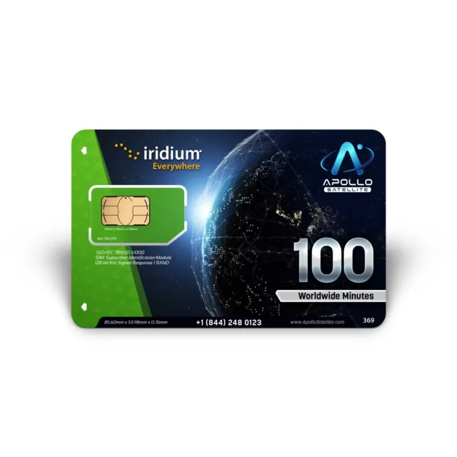 Iridium Global 100 Minute 30 Day Prepaid SIM