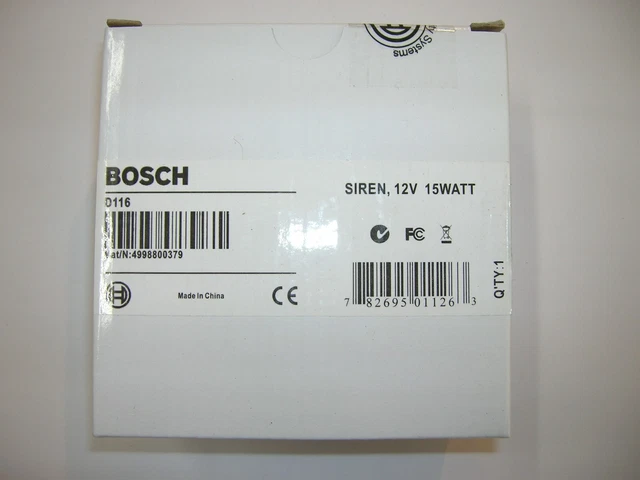 Bosch D116  Alarm Siren 12 Volt 15W alarm system NEW