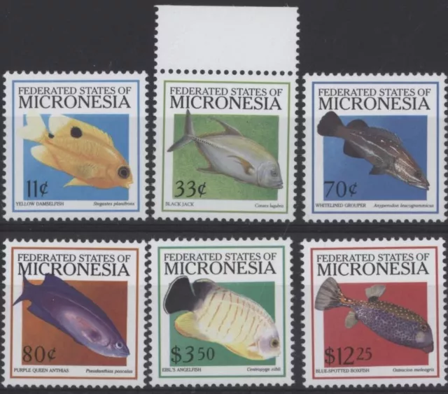 Micronesia 2001 Fish set of 6, mint MNH